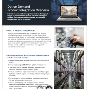 Flyer | Dot on Demand Product Integration Overview